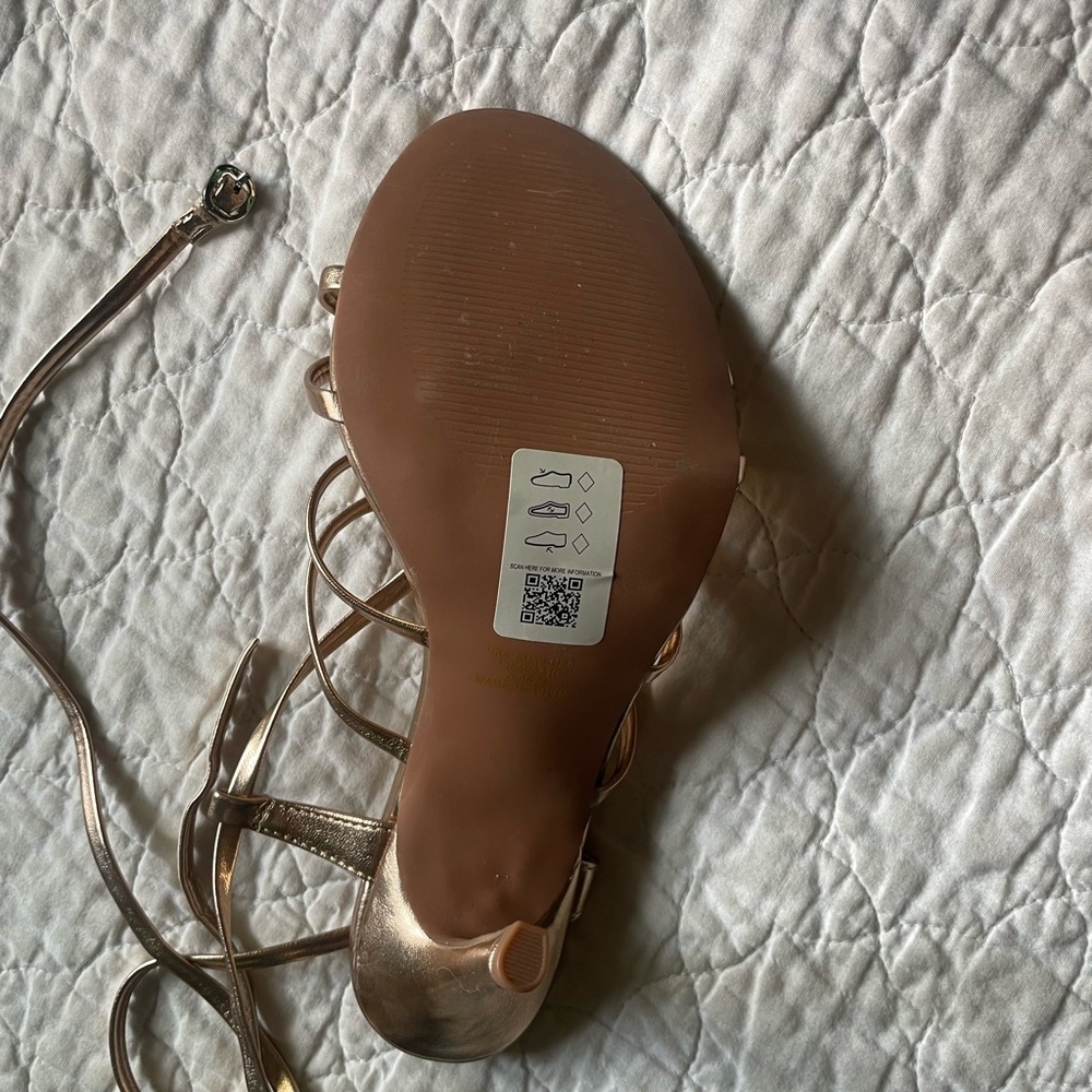 ASOS Rose Gold Strappy Heels - Picture 3 of 3